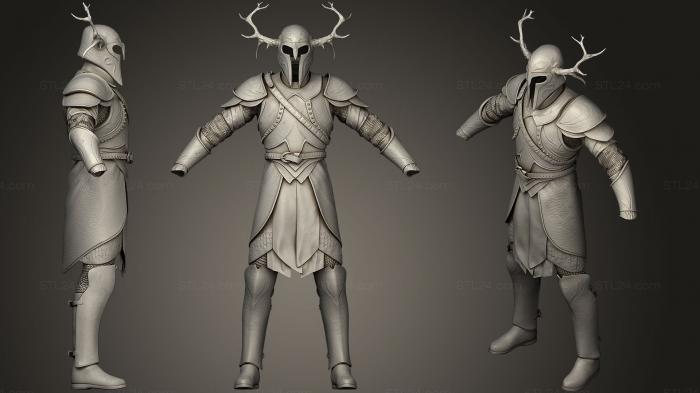 Figurines heroes, monsters and demons (Elven Armor Zbrush, STKM_0804) 3D models for cnc